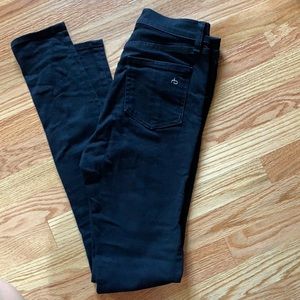 Skinny high rise black jeans